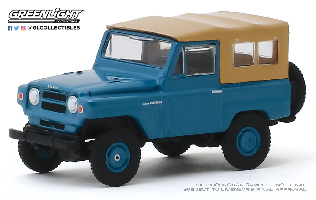 GreenLight 1:64 All-Terrain Series 9 - 1968 Nissan Patrol - Mt. Fuji Blue 35150-A