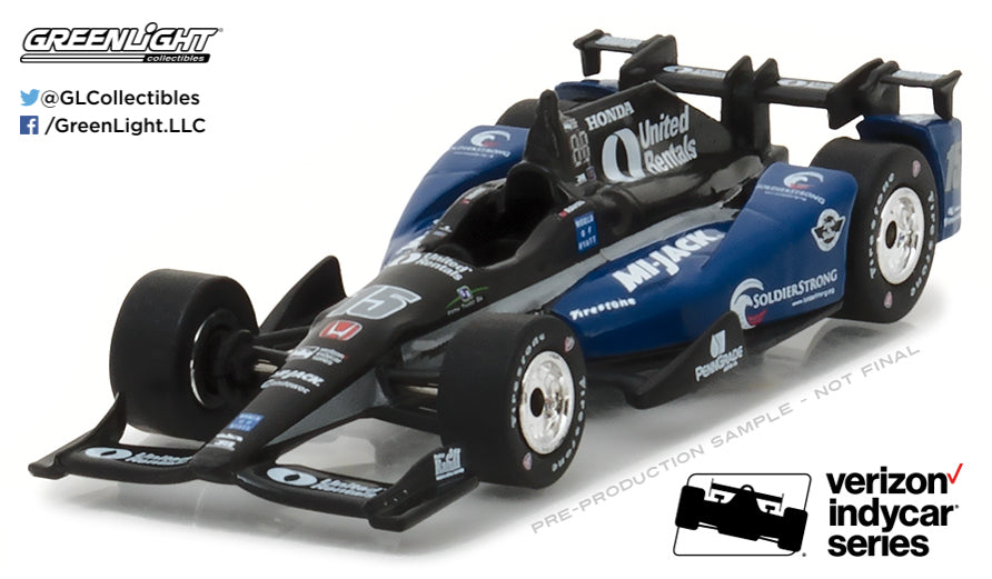 GreenLight 1:64 IndyCar Series 2017 #15 Graham Rahal / Rahal Letterman Lanigan Racing, United Rentals IndyCar 10787