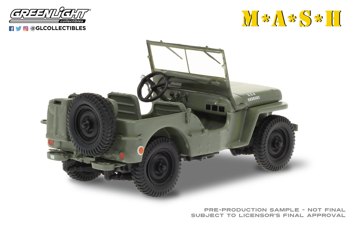 GreenLight 1:43 M*A*S*H (1972-83 TV Series) - 1942 Willys MB Jeep 86589