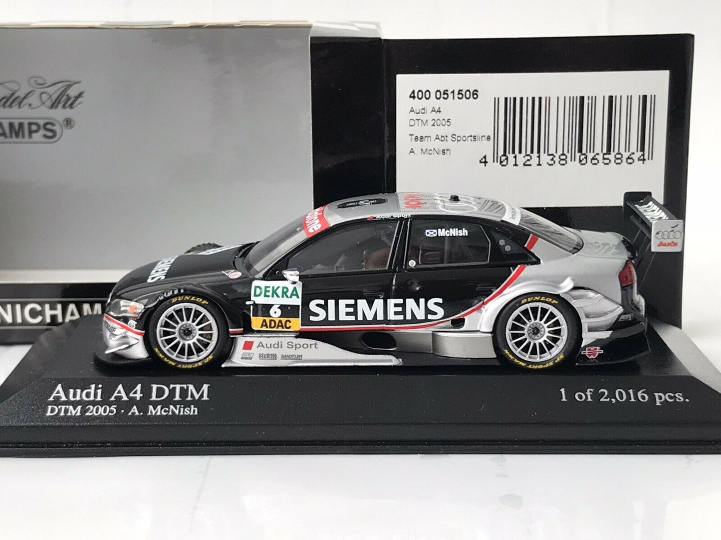 Minichamps 1:43 Audi A4 Allan McNish – Audi Sport Team ABT Sportsline #6 DTM 2005 400051506