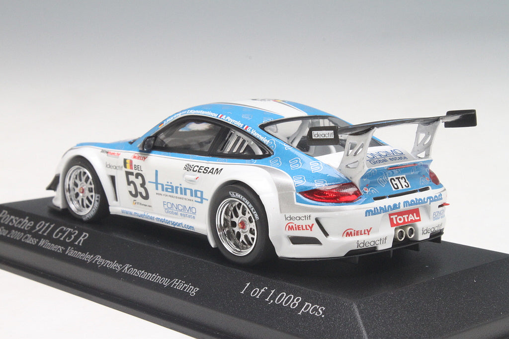 Minichamps 1:43 PORSCHE 911 GT3R – VANNELET/PEYROLES/KONSTANTINOU/HAERING – CLASS WINNERS 24H SPA – 2010 400108953