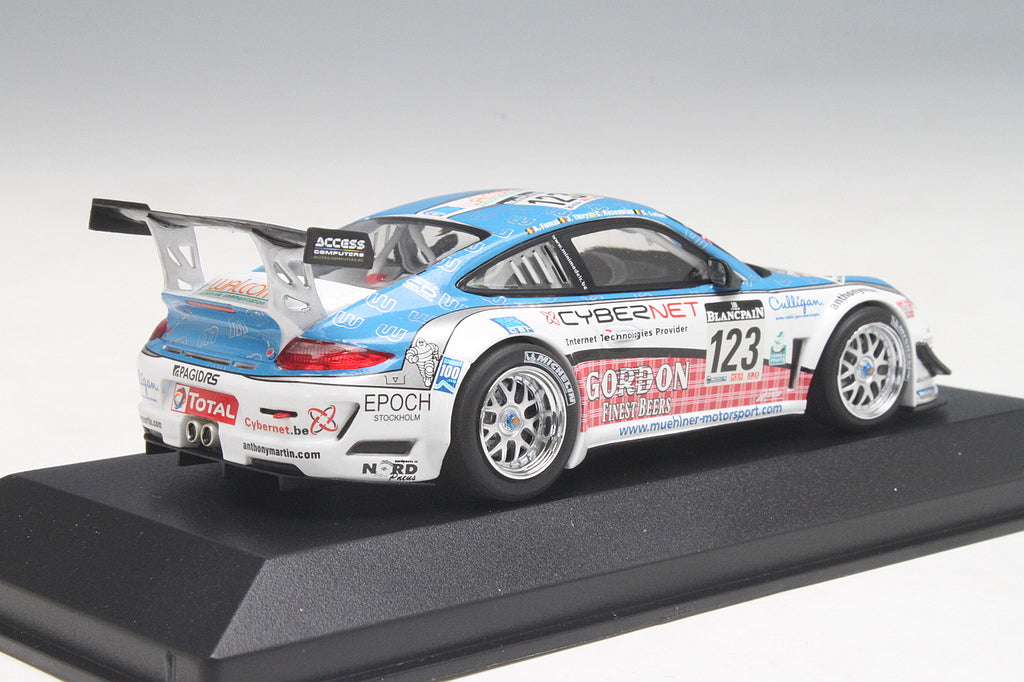 Minichamps 1:43 Porsche 911 GT3 R - Muehlner Motorsport - Fumal/Thiry/Rosenblad/Lefort - #123 24H SPA 2011 400118923