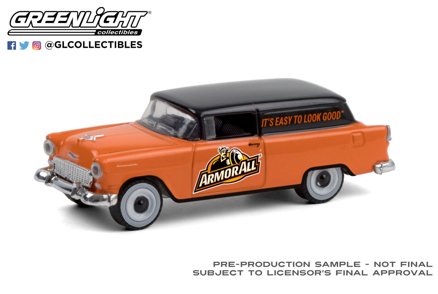 GreenLight 1:64 Running on Empty Series 12 - 1955 Chevrolet Sedan Delivery - Armor All 41120-A