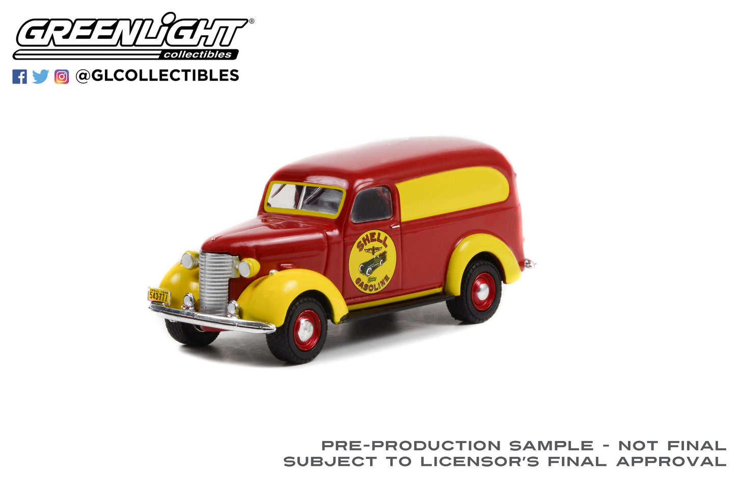 GreenLight 1:64 Running on Empty Series 14 - 1939 Chevrolet Panel Truck - Shell Gasoline 41140-A