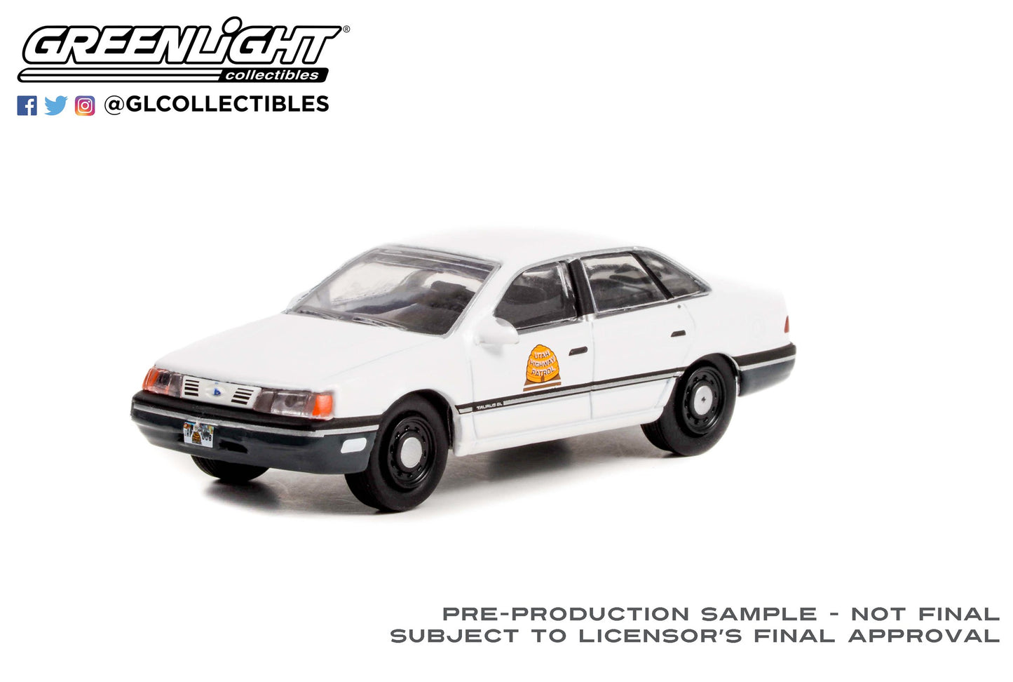 GreenLight 1:64 Hot Pursuit Series 41 - 1990 Ford Taurus - Utah Highway Patrol 42990-A