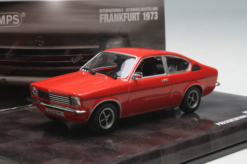 Minichamps 1:43 Opel Kadett C 40 Jahre Opel Kadett C Red Presentation IAA 1973 436045620