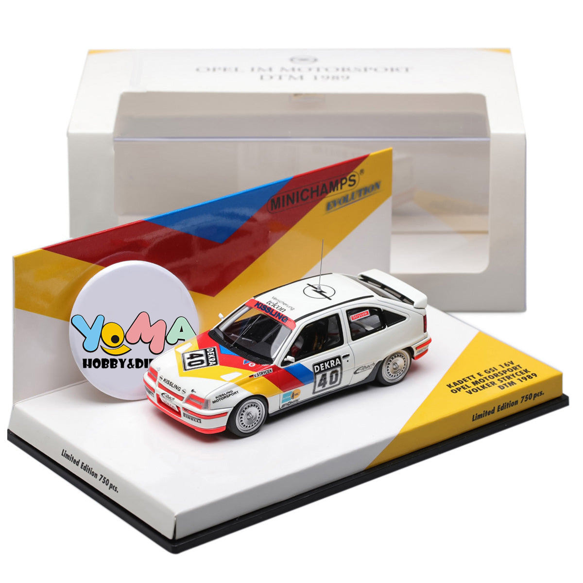 Minichamps 1:43 Opel Kadett E GSI 16V – Opel Motorsport– Volker Strycek #40 DTM 1989 437894140