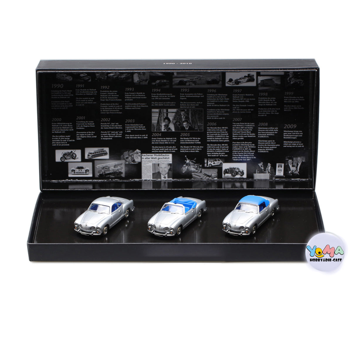 Minichamps 1:43 1990-2010 Volkswagen Karmann Ghia 1957 20 Years 3 Car Set 432051023