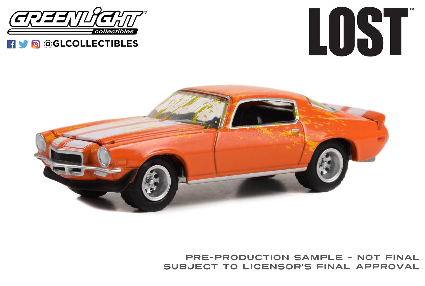 GreenLight 1:64 Hollywood Series 38 - Lost (2004-10 TV Series) - 1971 Chevrolet Camaro Z28 (Dirty Version) 44980-C