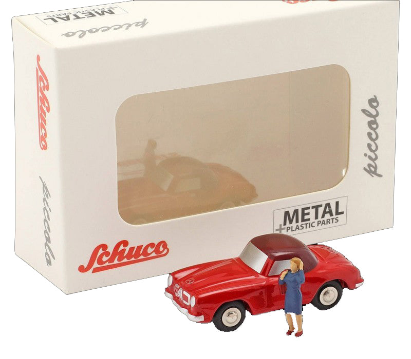 Schuco 1:90 Piccolo Mercedes-Benz 190 SL ROSEMARIE N. Red 450125200