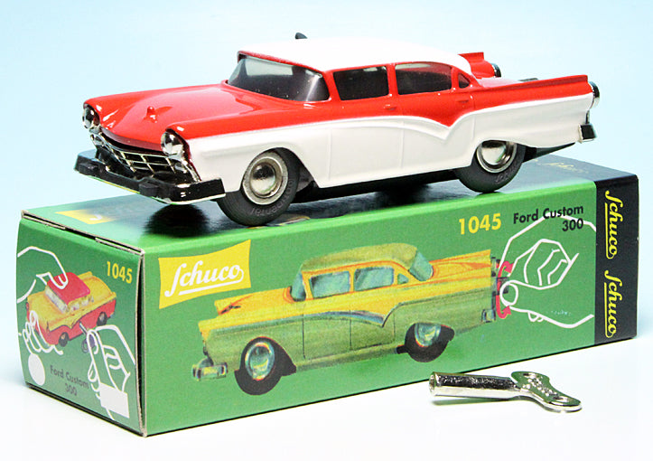 Schuco Micro Racer Ford Fairlane red beige clockwork car 450175900