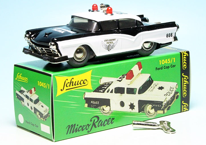 Schuco Micro Ford Fairlane Highway Police clockwork car 450176000
