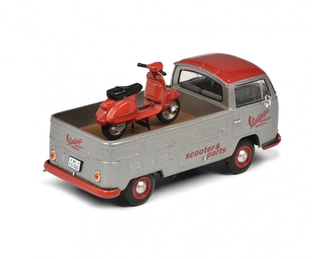 Schuco 1:43 Volkswagen T2a Vintage Scooter Piaggio Vespa PX 450333000
