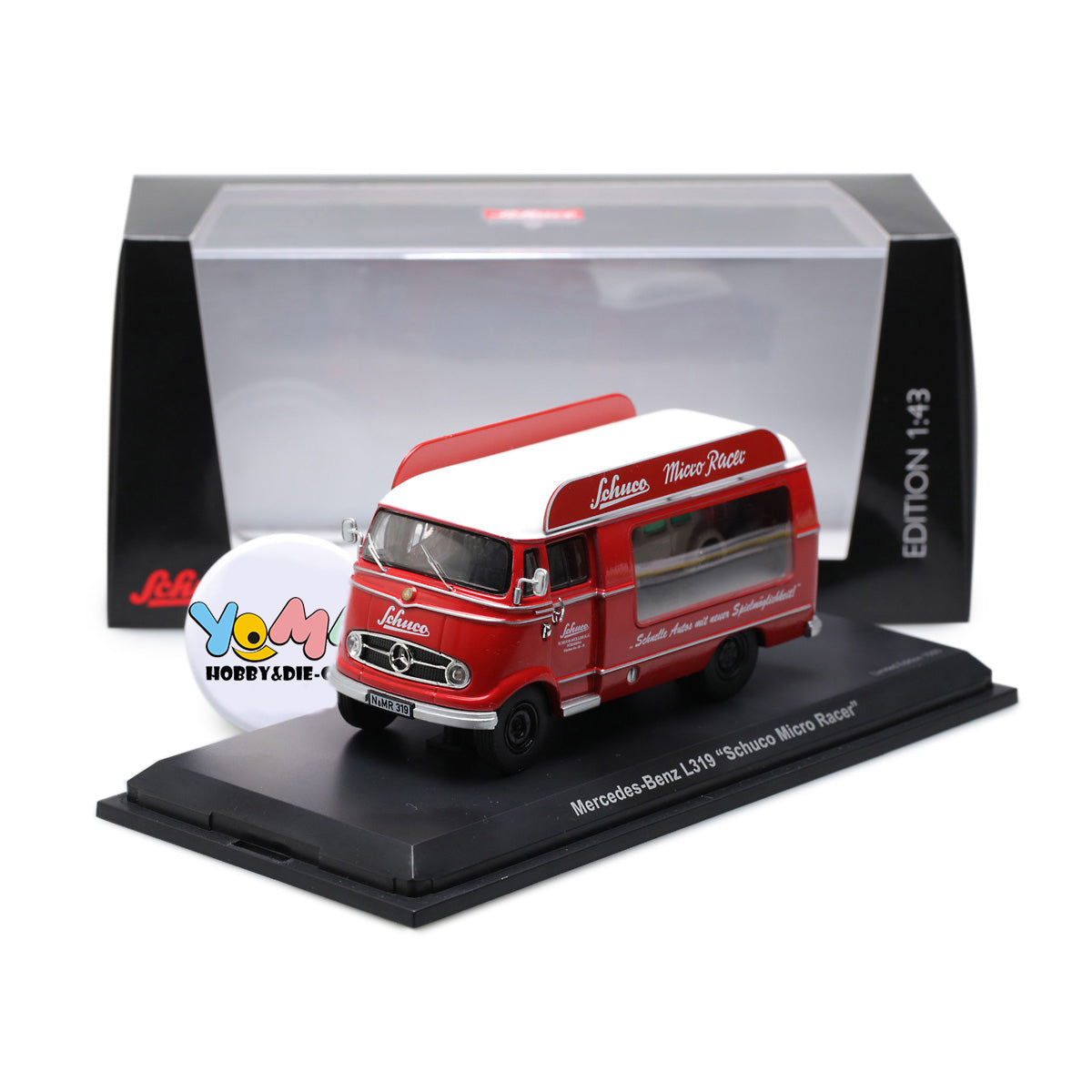 Schuco 1:43 Mercedes Benz L319 promotion car Schuco Micro Racer with Piccolo Volkswagen Beetle 450335400