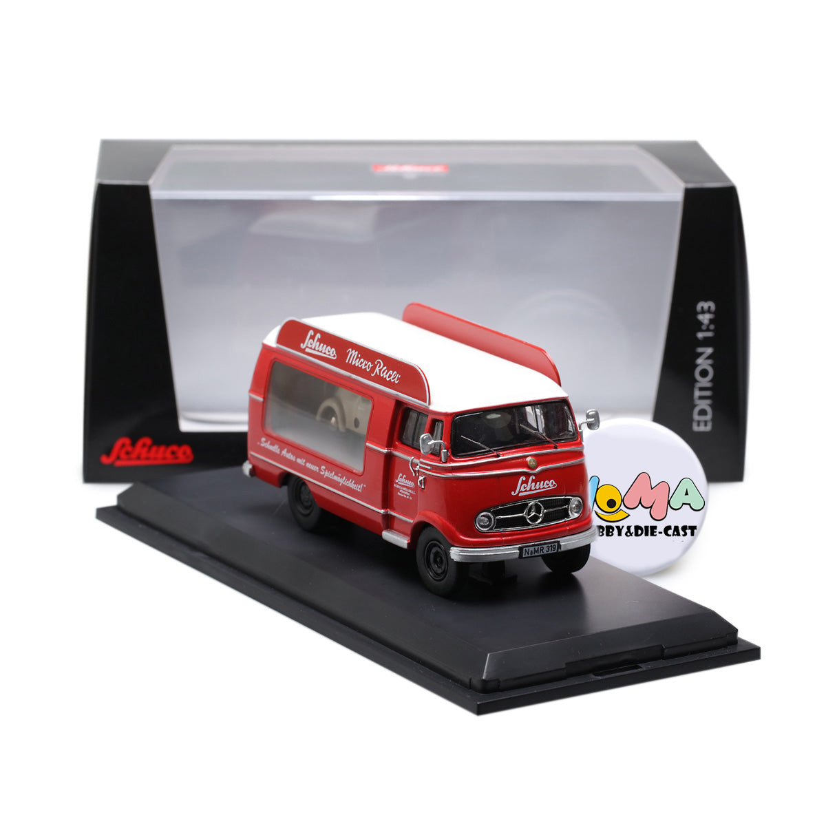 Schuco 1:43 Mercedes Benz L319 promotion car Schuco Micro Racer with Piccolo Volkswagen Beetle 450335400