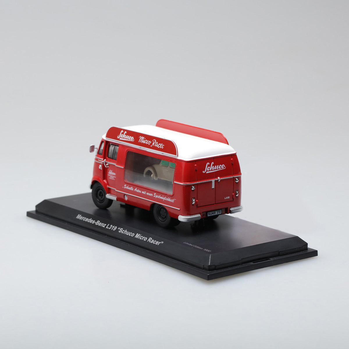 Schuco 1:43 Mercedes Benz L319 promotion car Schuco Micro Racer with Piccolo Volkswagen Beetle 450335400
