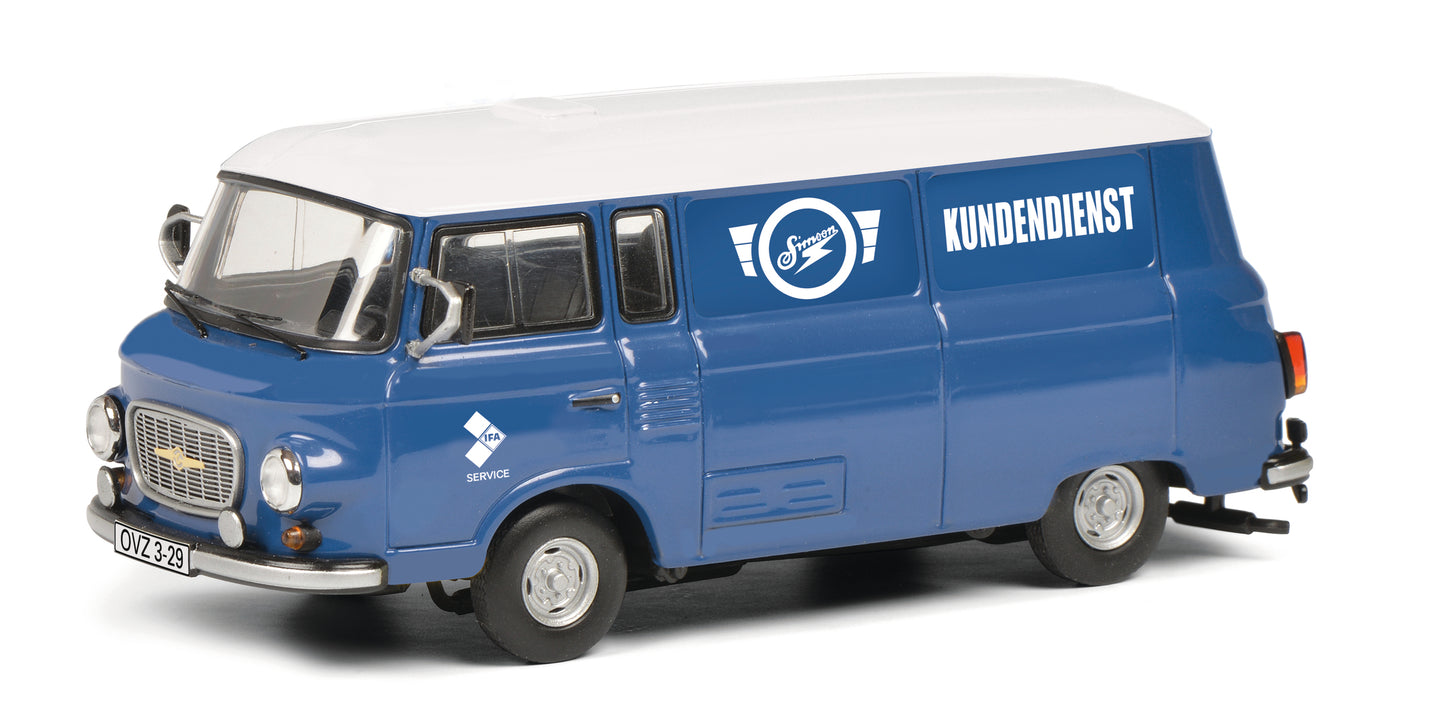 Schuco 1:43 Barkas B1000 Van Kundendienst + Zundapp Bella R204 Scooter 1958 + Figure 450364700