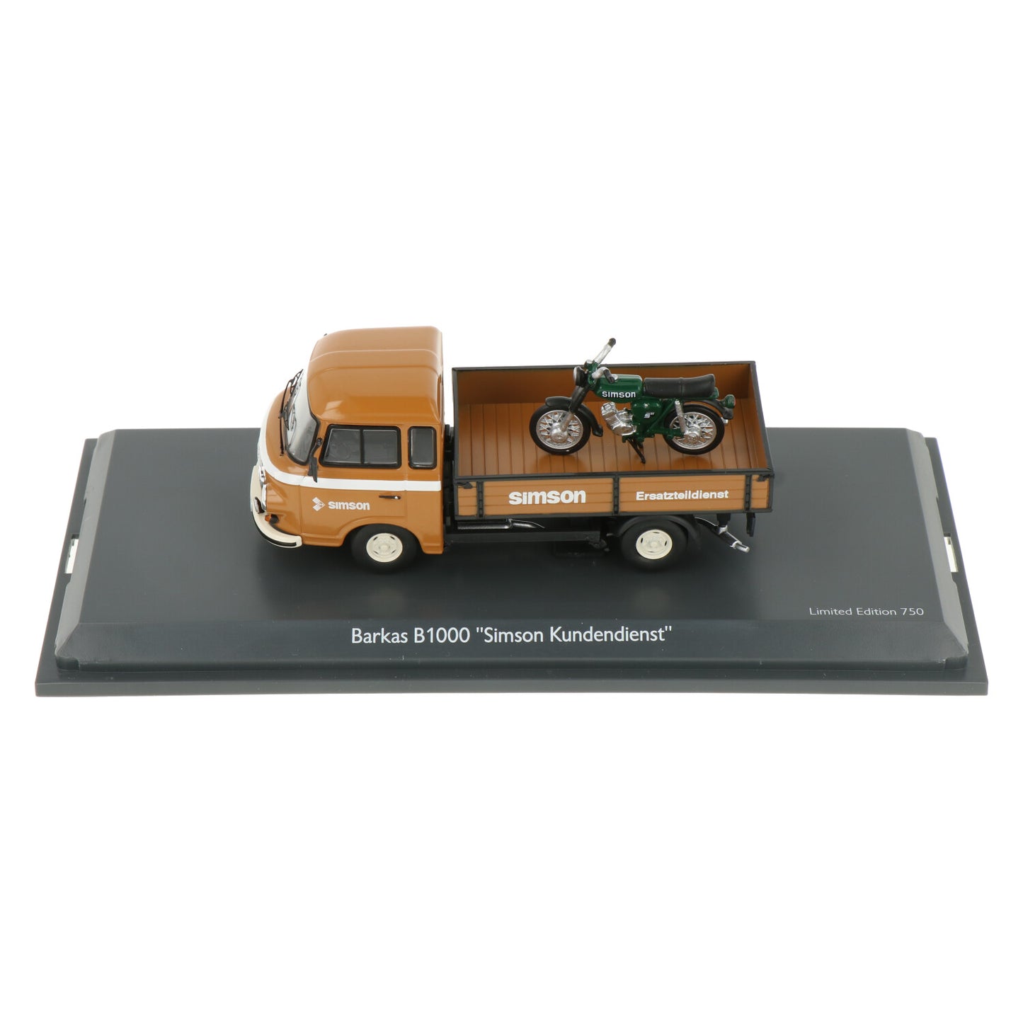 Schuco 1:43 BARKAS B1000 Simson Kundendienst KS50 Super Sport 450367300