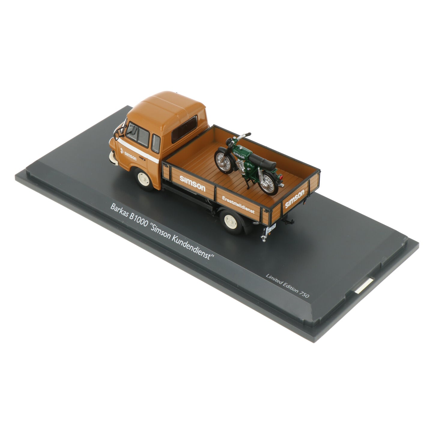 Schuco 1:43 BARKAS B1000 Simson Kundendienst KS50 Super Sport 450367300