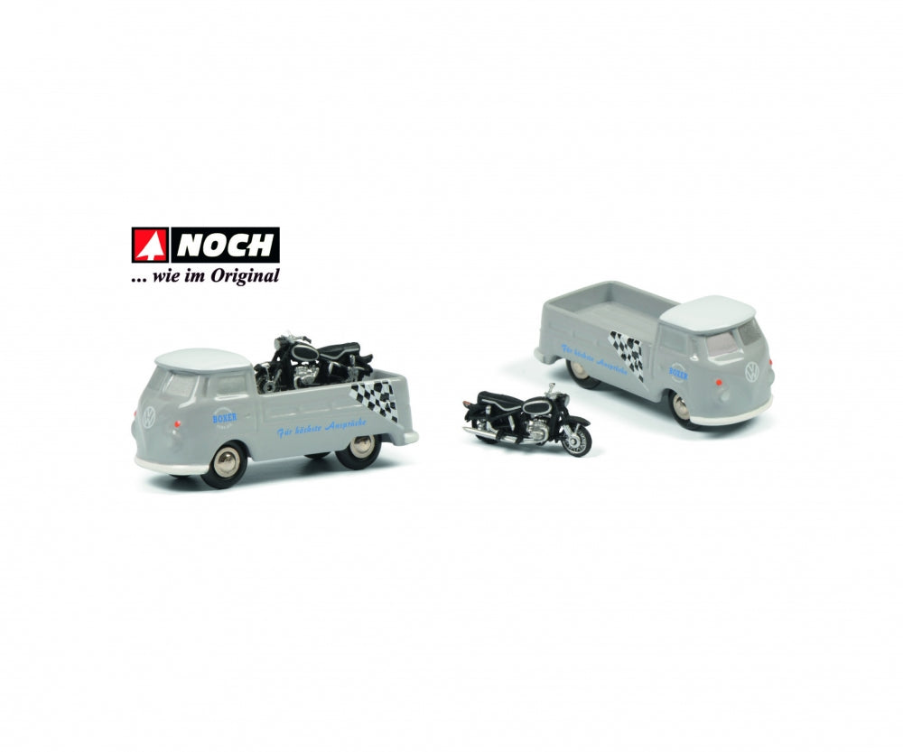 Schuco 1:90 Piccolo Volkswagen T1 truck BMW motorcycle service 450563500