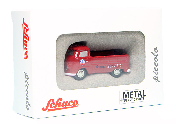Schuco 1:90 Piccolo Volkswagen T1 pickup VESPA SERV. Red 450563600