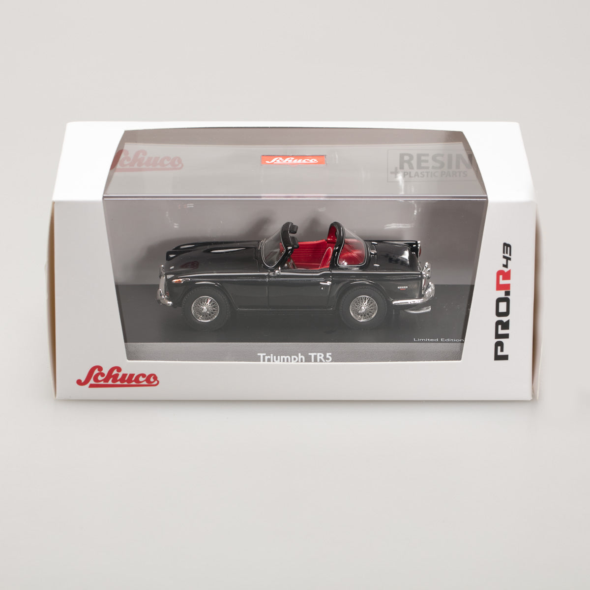 Schuco 1:43 Triumph TR5 with open surrey top Black 450887400