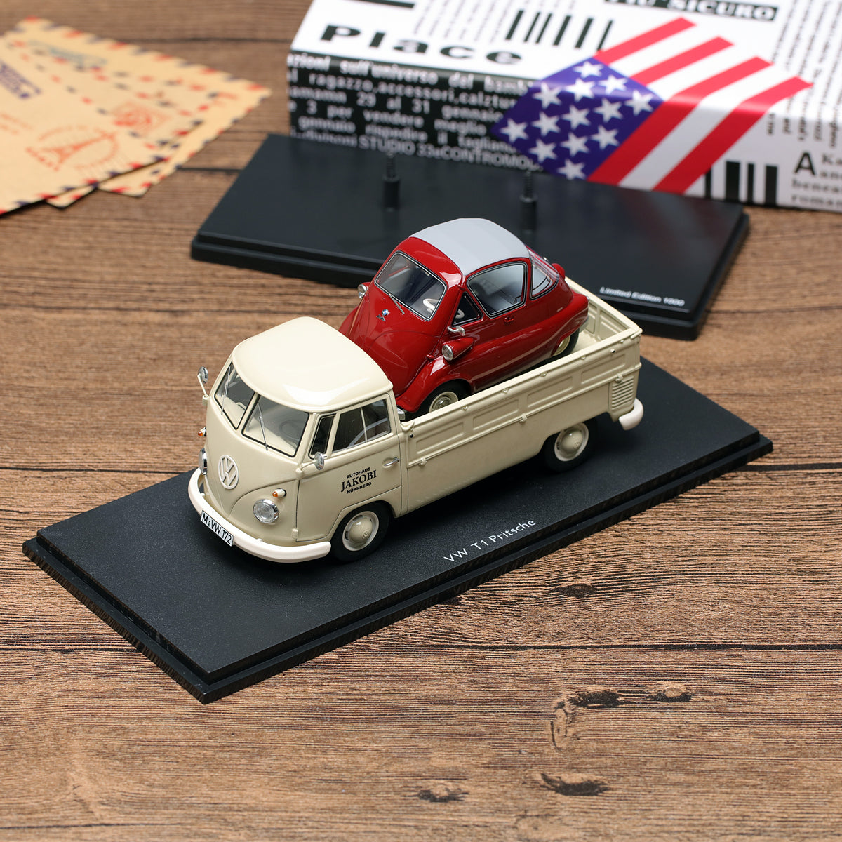 Schuco 1:32 Volkswagen T1 platform with Isetta 450896300