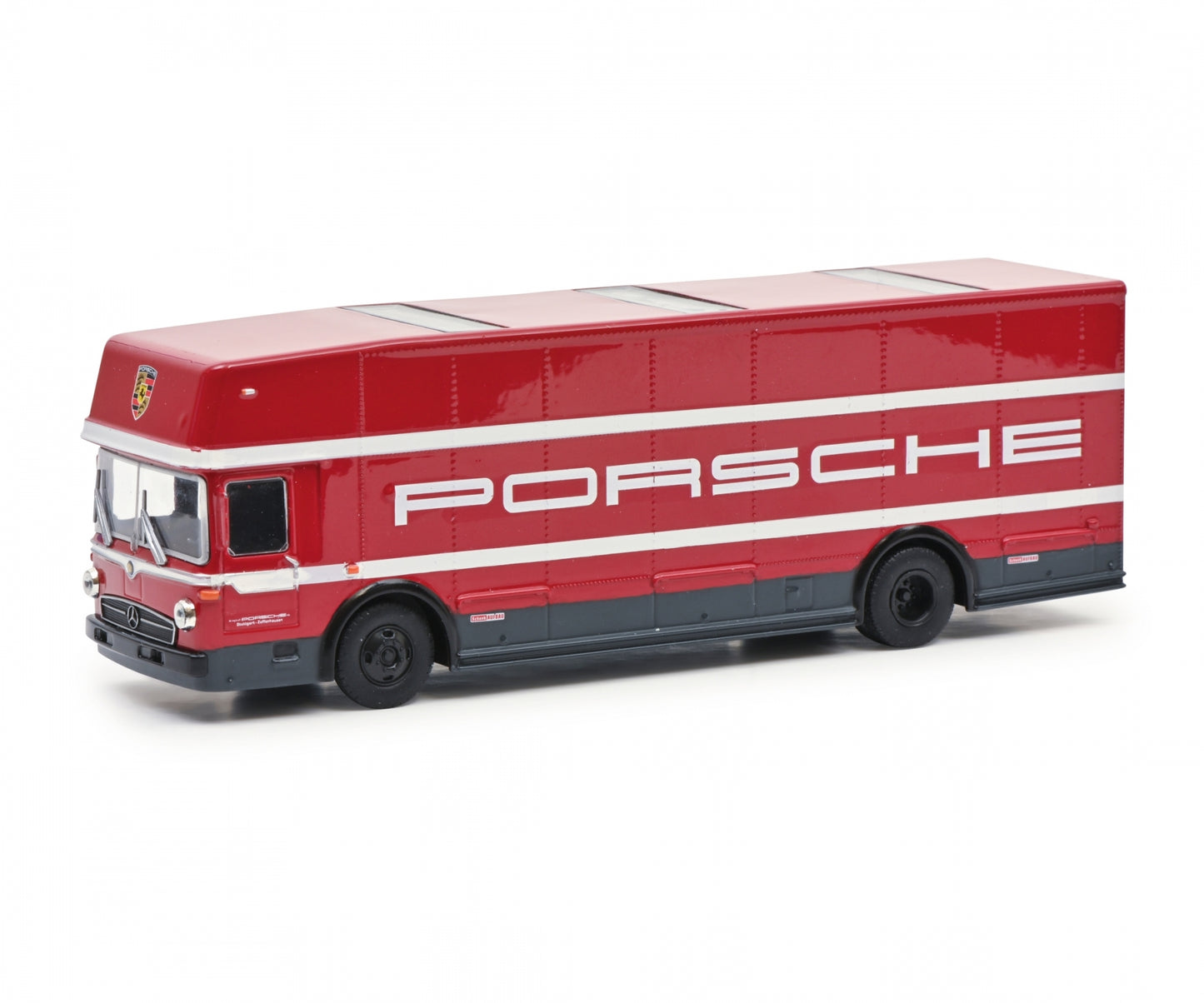 Schuco 1:64 Mercedes-Benz O317 Race Car Transporter Team Porsche motorsport 452026100