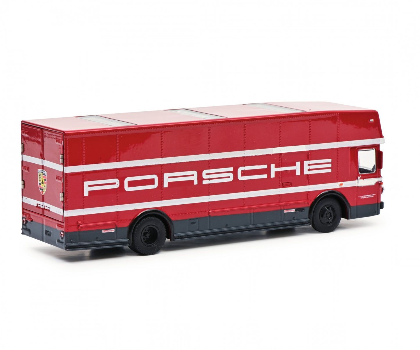 Schuco 1:64 Mercedes-Benz O317 Race Car Transporter Team Porsche motorsport 452026100