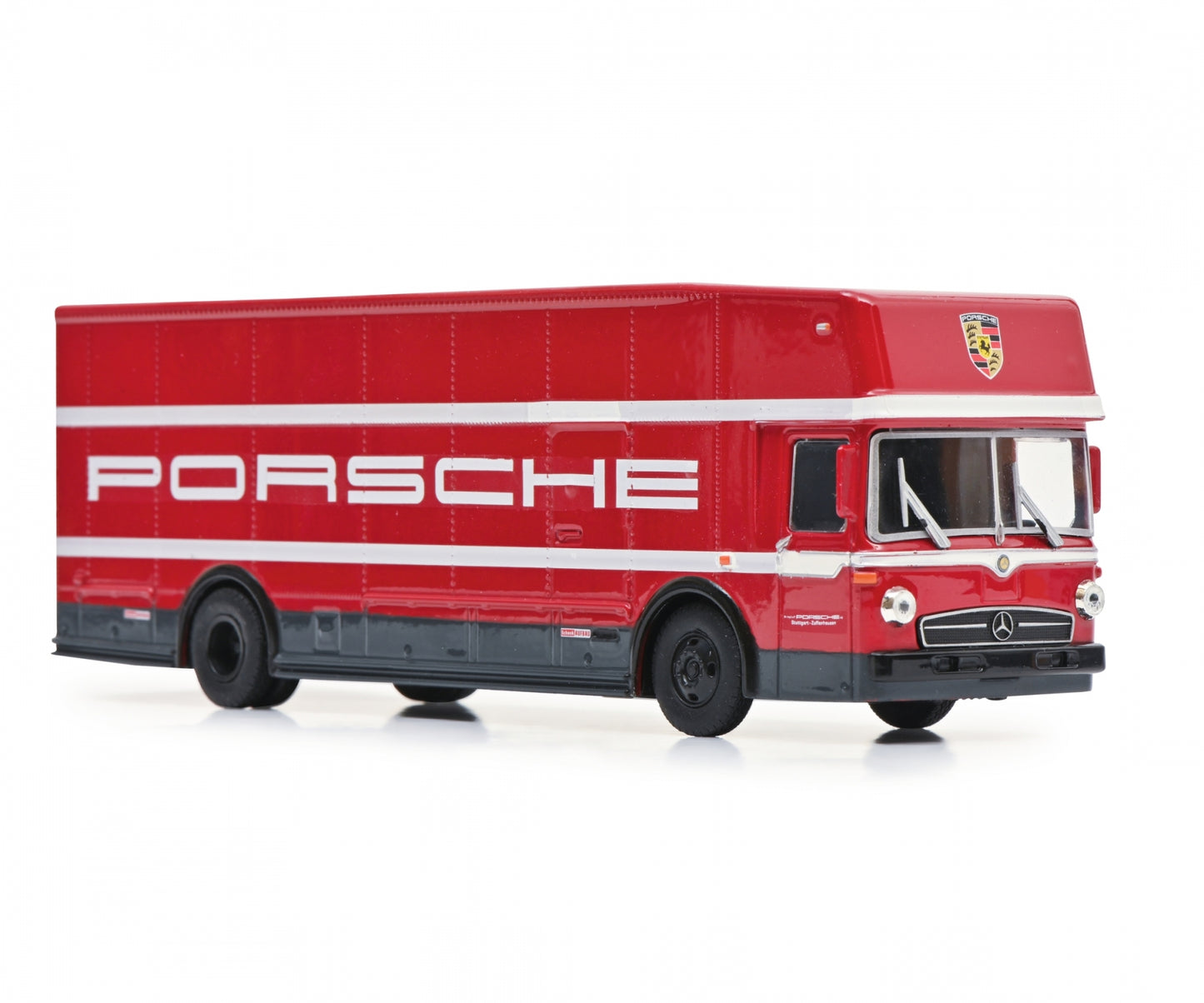 Schuco 1:64 Mercedes-Benz O317 Race Car Transporter Team Porsche motorsport 452026100