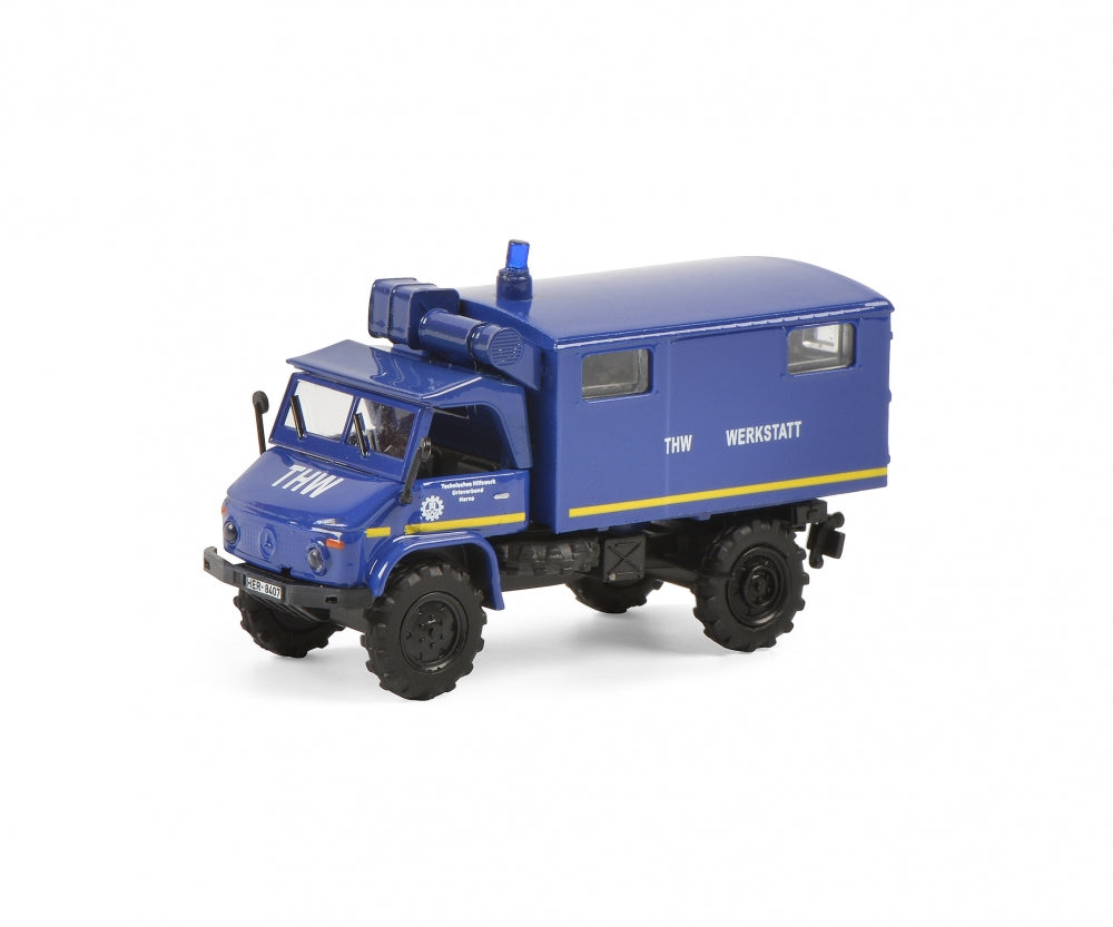Schuco 1:87 MHI THW Set Land Rover 88 / Mercedes Benz Unimog U 404 / Mercedes Benz LG 315 452656000