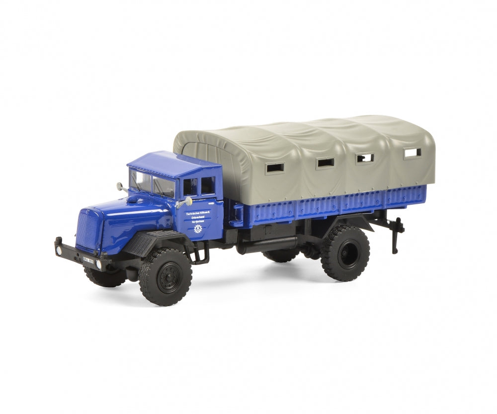 Schuco 1:87 MHI THW Set Land Rover 88 / Mercedes Benz Unimog U 404 / Mercedes Benz LG 315 452656000