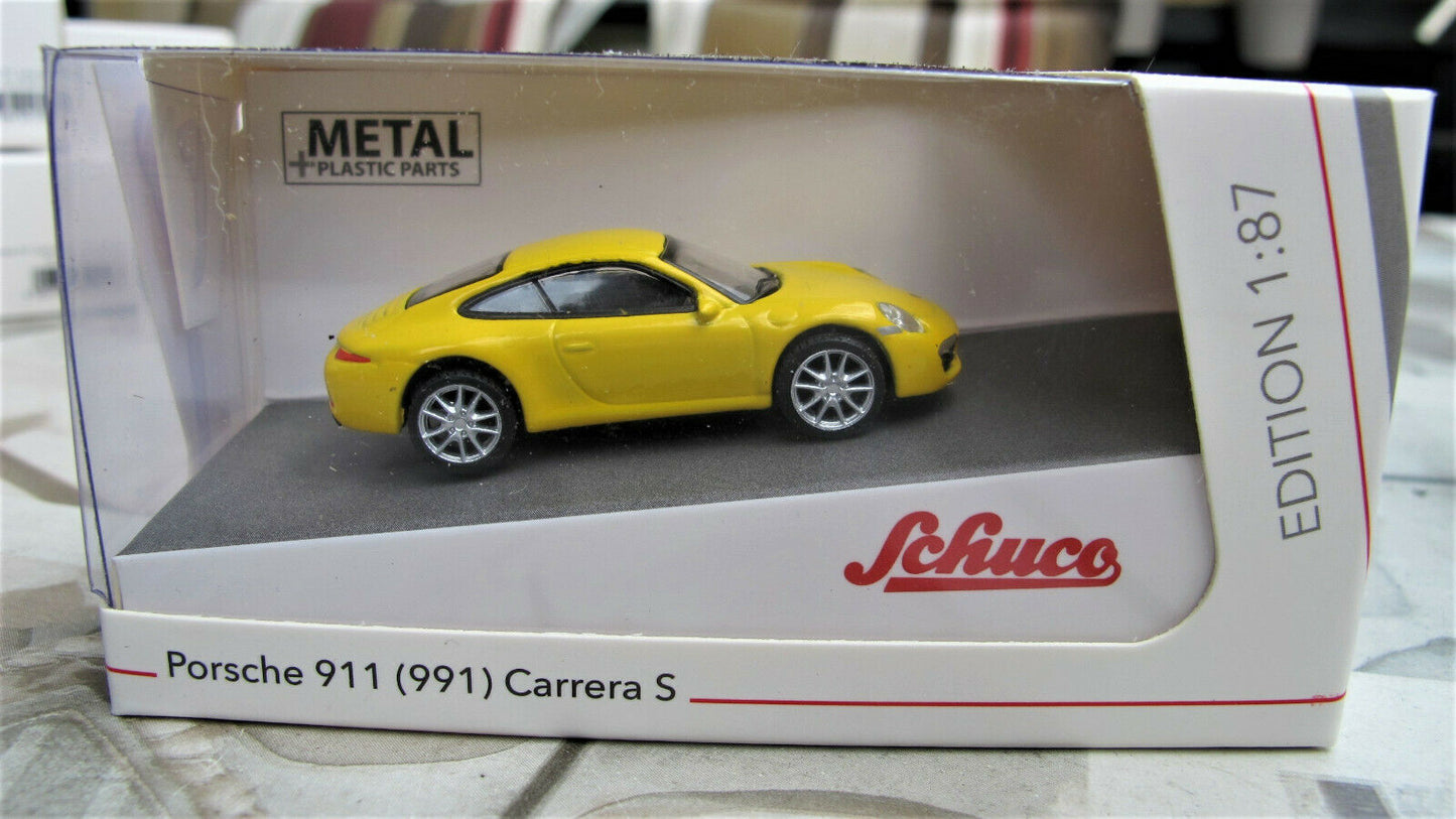 Schuco 1:87 Porsche 911 Carrera S Yellow 452659900