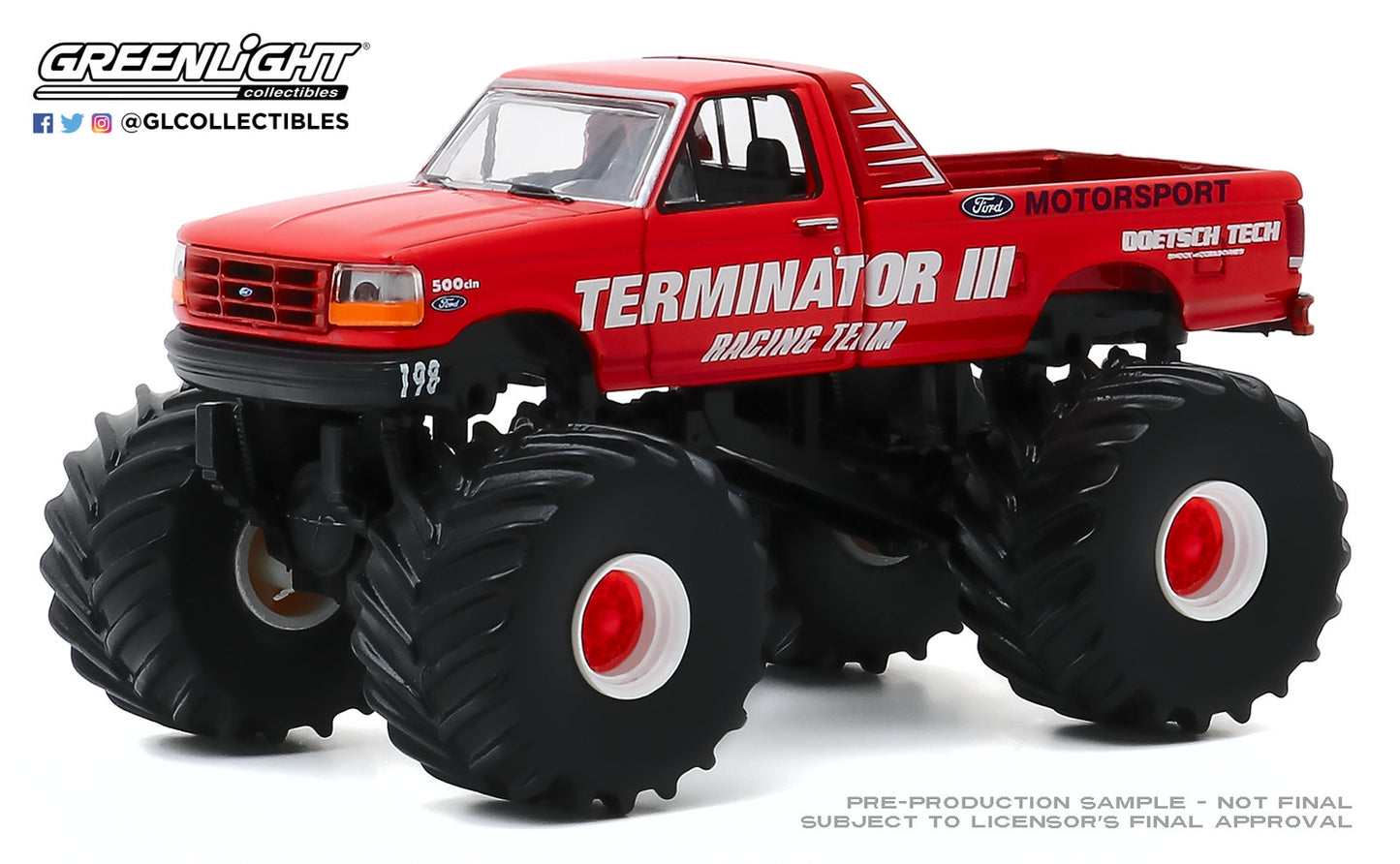 GreenLight 1:64 Kings of Crunch Series 7 - Terminator III - 1993 Ford F-250 Monster Truck 49070-E
