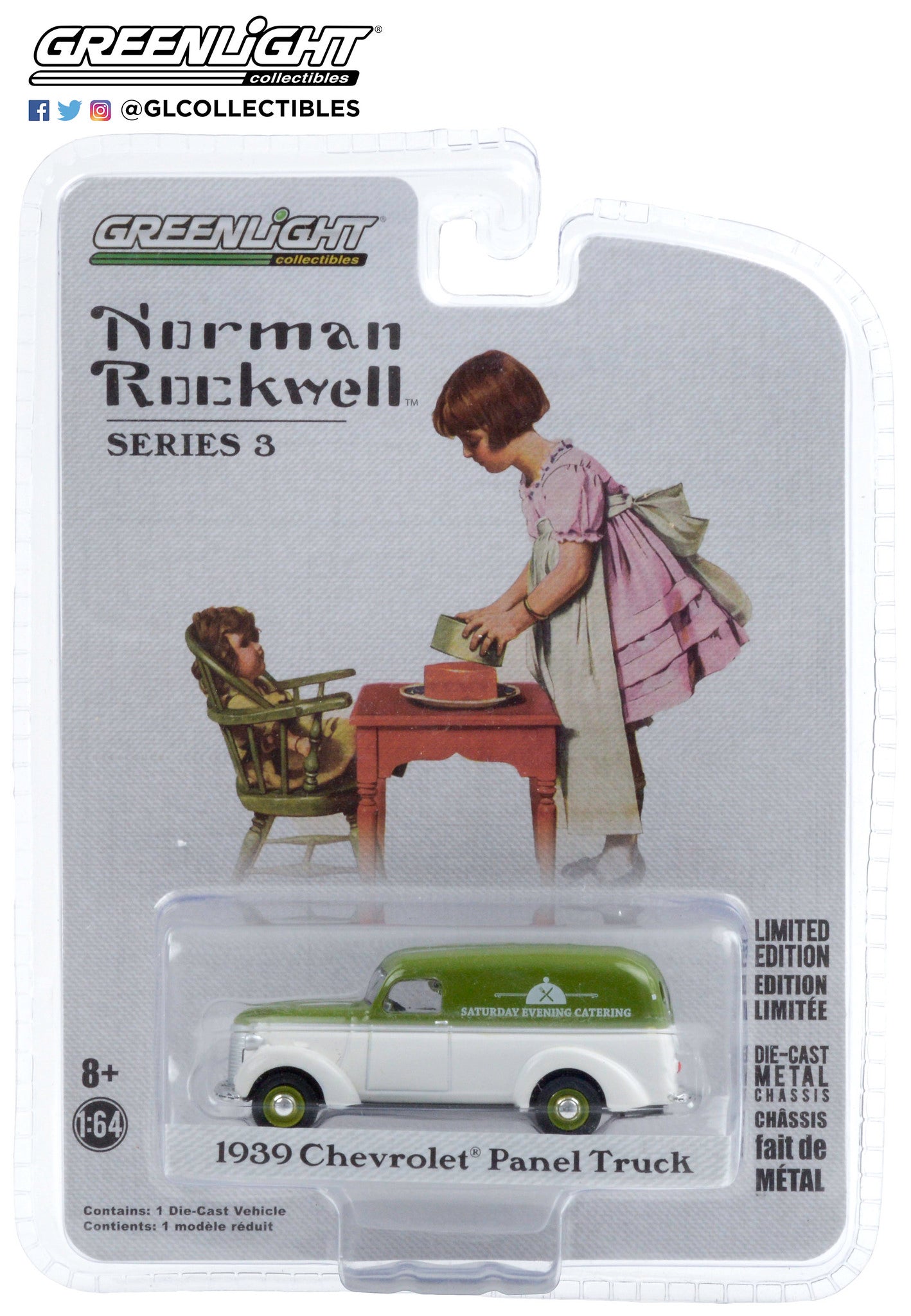 GreenLight 1:64 Norman Rockwell Series 3 - 1939 Chevrolet Panel Truck 54040-A