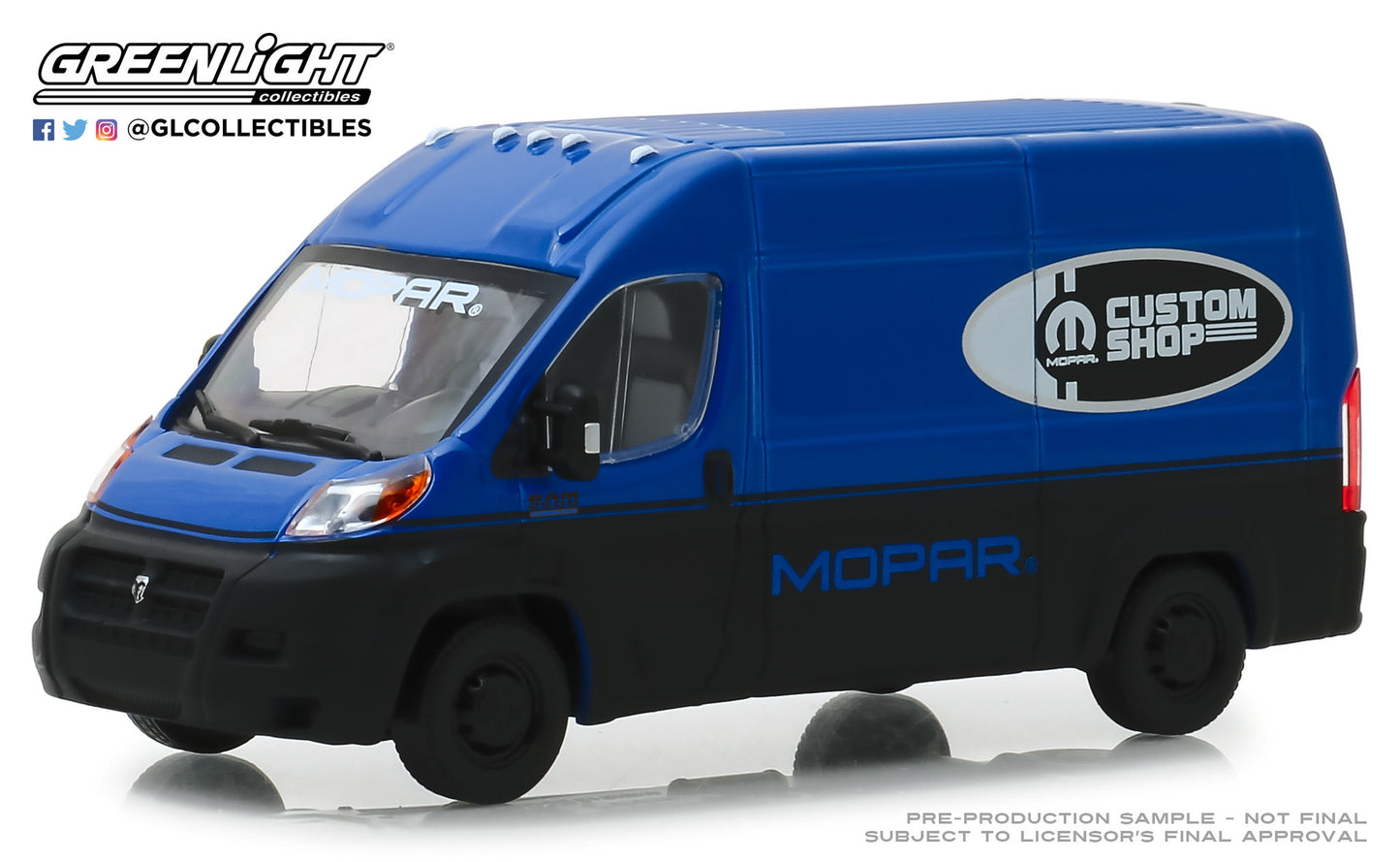 GreenLight 1/43 2018 Dodge Ram ProMaster 2500 Cargo High Roof - MOPAR Custom Shop 86155