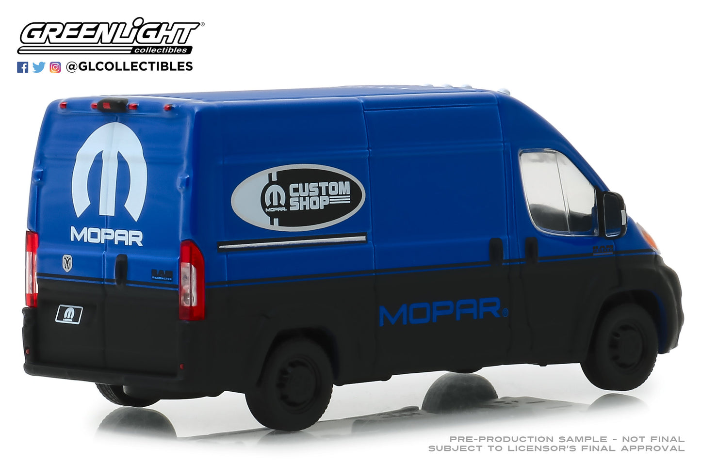 GreenLight 1/43 2018 Dodge Ram ProMaster 2500 Cargo High Roof - MOPAR Custom Shop 86155