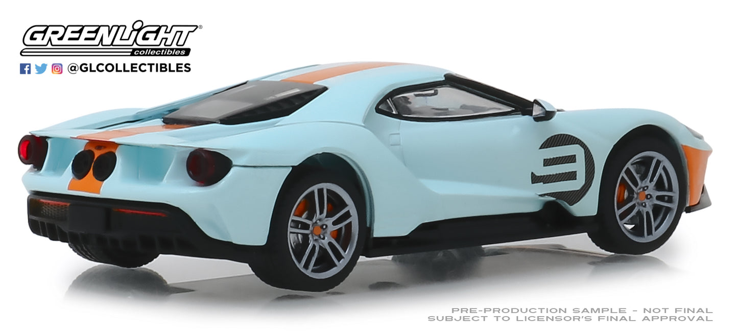 GreenLight 1/43 2019 Ford GT - Ford GT Heritage Edition - #9 Gulf Racing Gulf Oil Color Scheme 86159