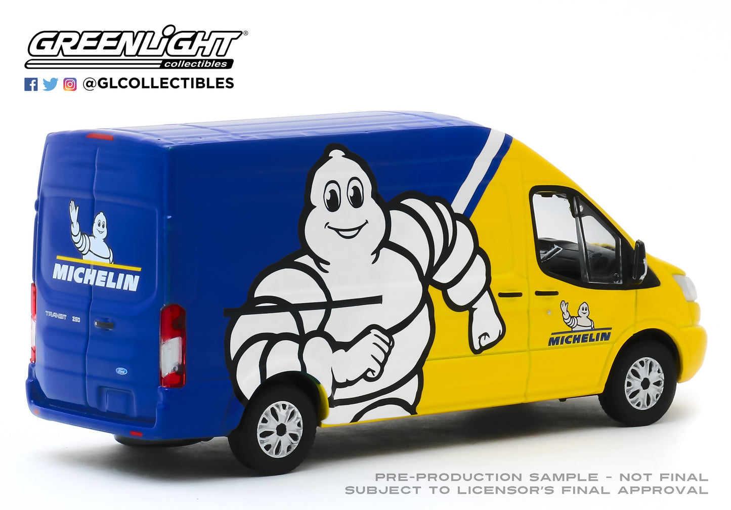 GreenLight 1:43 2019 Ford Transit LWB High Roof - Michelin Tires 86175