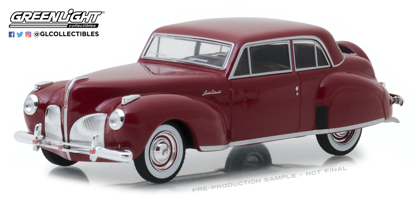 GreenLight 1/43 1941 Lincoln Continental - Mayfair Maroon 86324