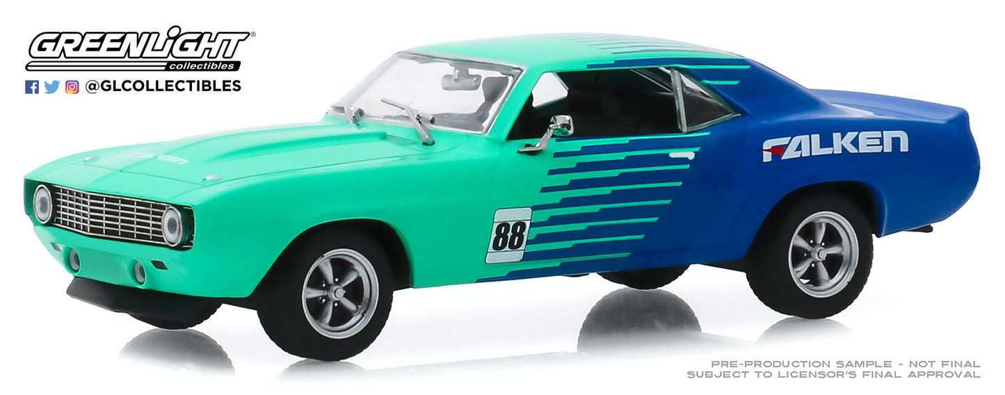GreenLight 1:43 1969 Chevrolet Camaro #88 - Falken Tires 86343