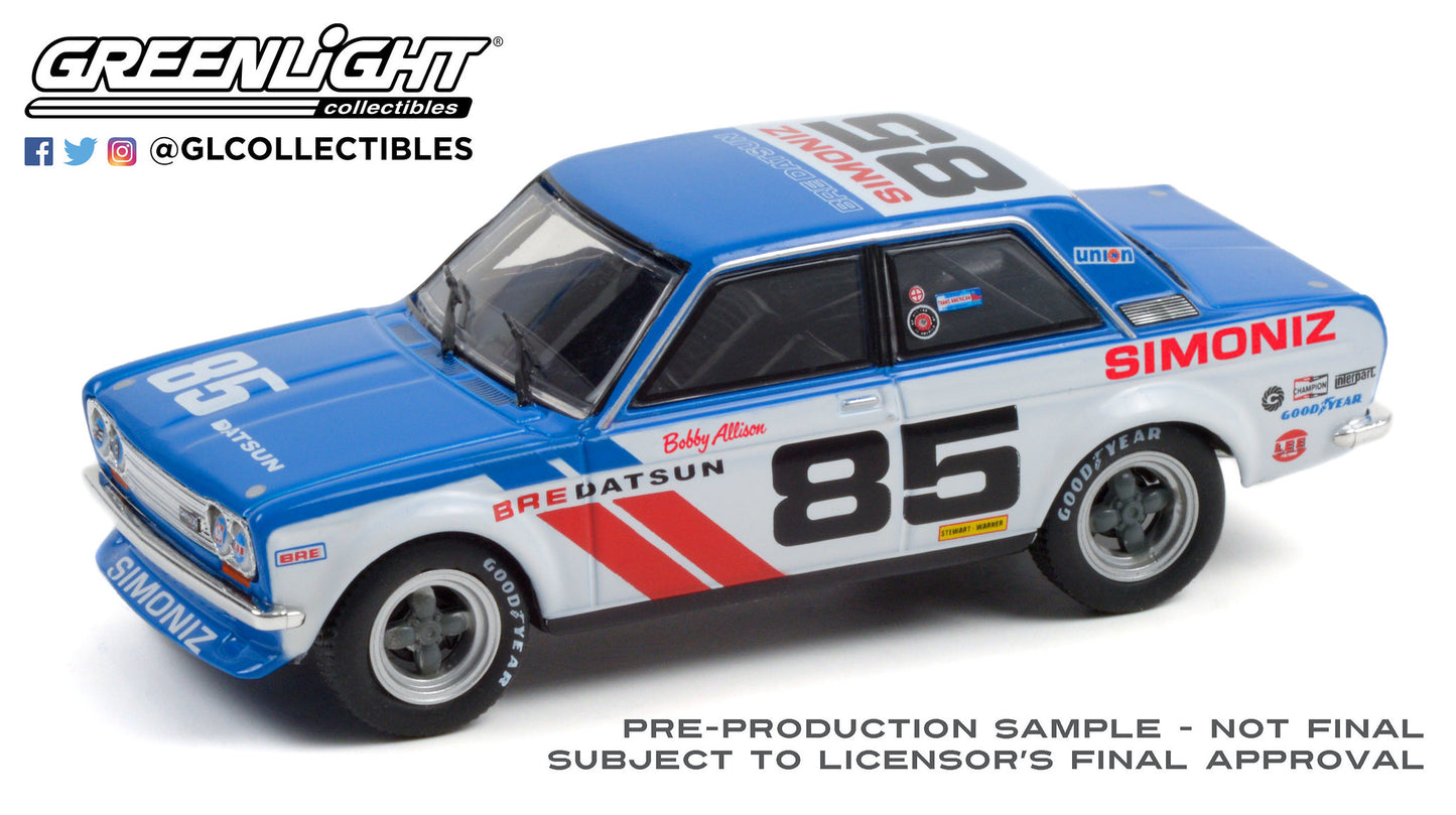 GreenLight 1:43 Tokyo Torque - 1972 Datsun 510 - #85 Brock Racing Enterprises (BRE) - Bobby Allison 86345