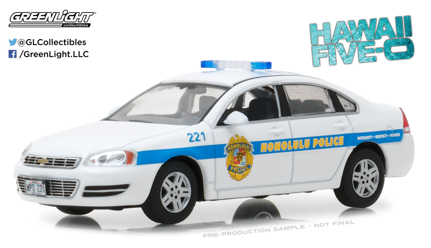 GreenLight 1:43 Hawaii Five-0 (2010-Current TV Series) - 2010 Chevrolet Impala - Honolulu Police 86518