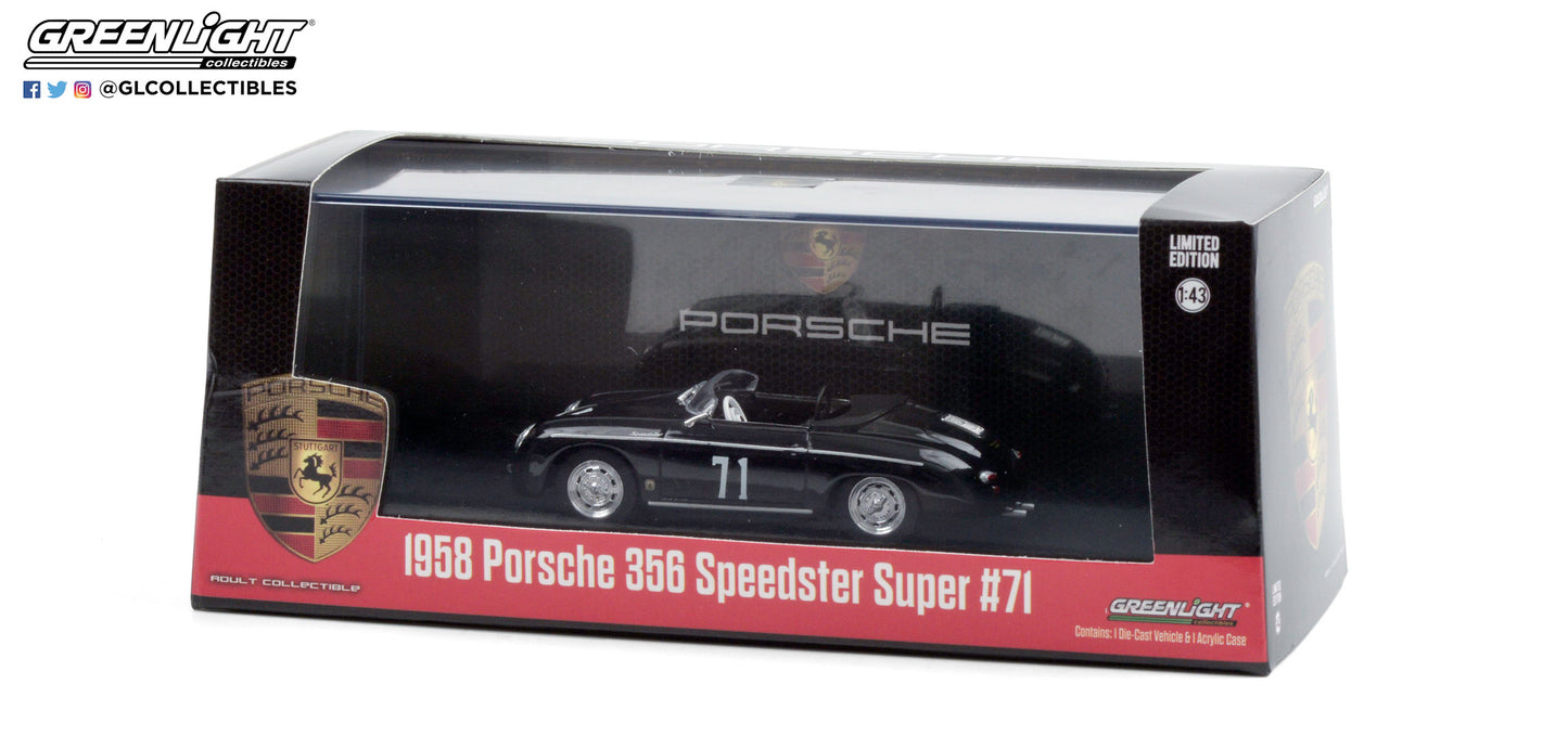 GreenLight 1:43 1958 Porsche 356 Speedster Super #71 Race Car 86538
