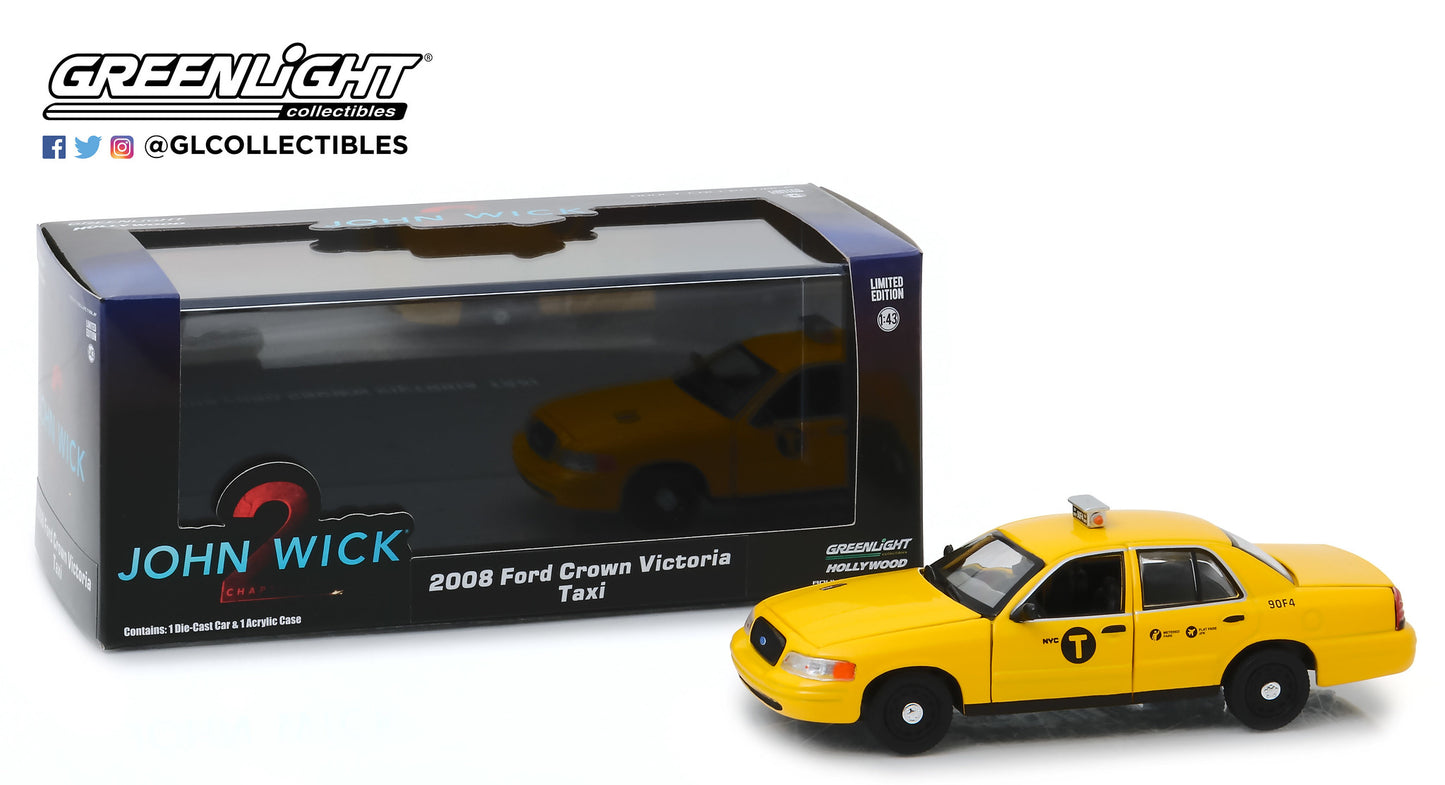 GreenLight 1/43 John Wick: Chapter 2 (2017) - 2008 Ford Crown Victoria Taxi 86561