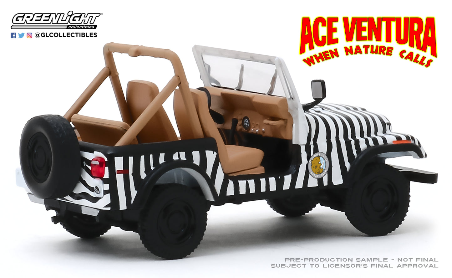 GreenLight 1:43 Ace Ventura: When Nature Calls (1995) - 1976 Jeep CJ-7 86574