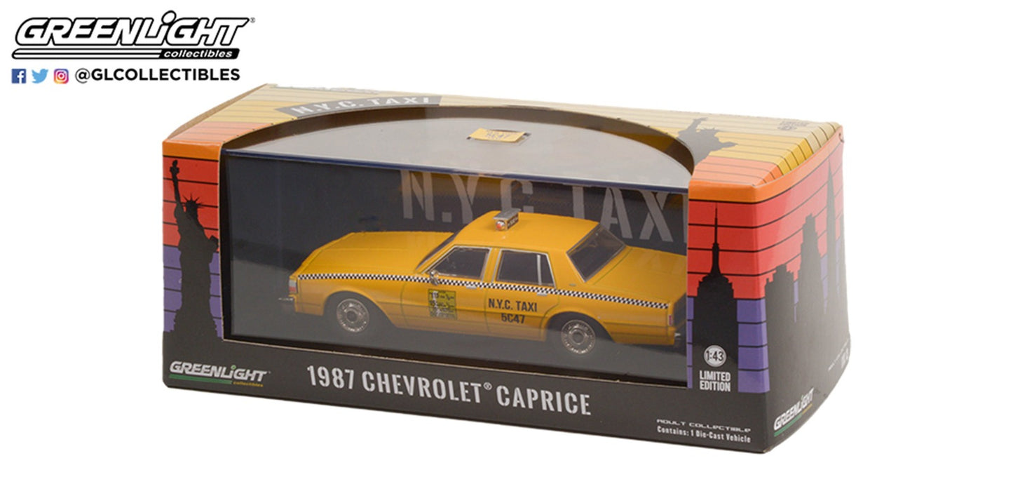 GreenLight 1:43 1987 Chevrolet Caprice - New York City Taxi Cab 86611