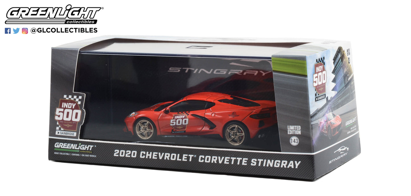 GreenLight 1:43 2020 Chevrolet Corvette C8 Stingray Coupe - 104th Running of the Indianapolis 500 Official Pace Car 86622