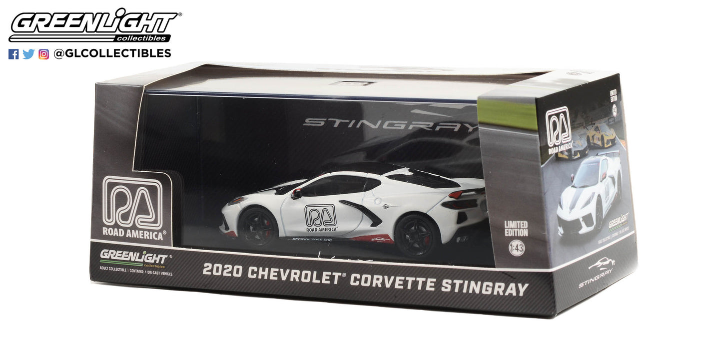 GreenLight 1:43 2020 Chevrolet Corvette C8 Stingray Coupe - Road America Official Pace Car 86623