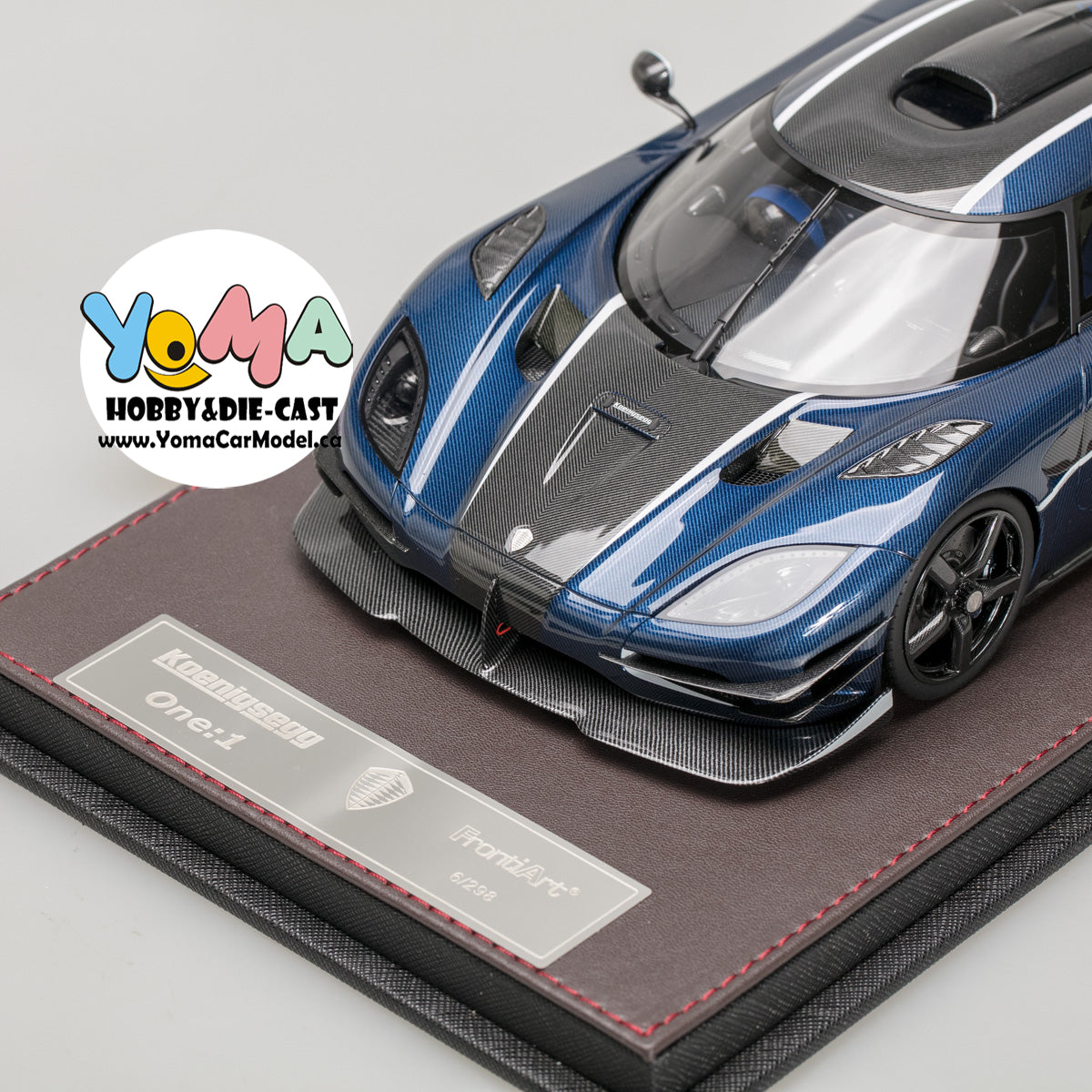 Frontiart 1:18 Koenigsegg one 1 Carbon fiber Blue F033-114